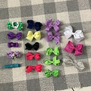 Toddler and Baby hair bow bundle | small bow assortment | little girl accessory